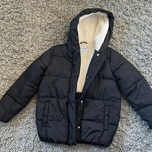 Kids black puffer coat